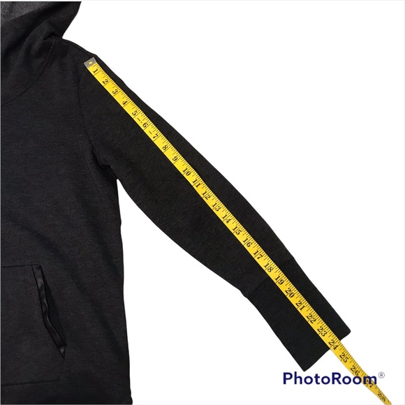 Lole Gali Hooded Fleece Sweatshirt Tunic Black Heather Small - Picture 8 of 10